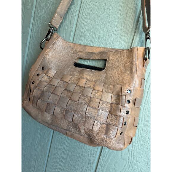 BedStu Orchid Bag, Woven Leather Crossbody / Shoulder Bag – Distressed Bronze - Picture 5 of 9